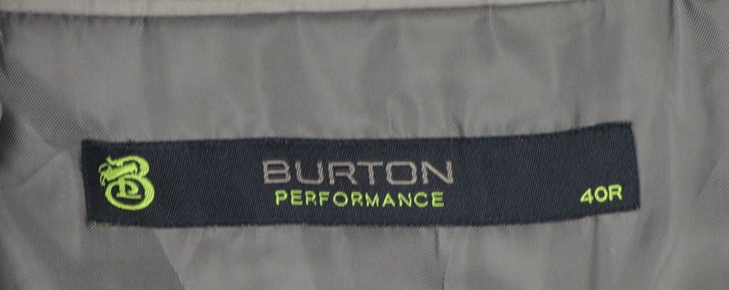 Burton Men's Grey Blazer, Size 40, Regular Fit
