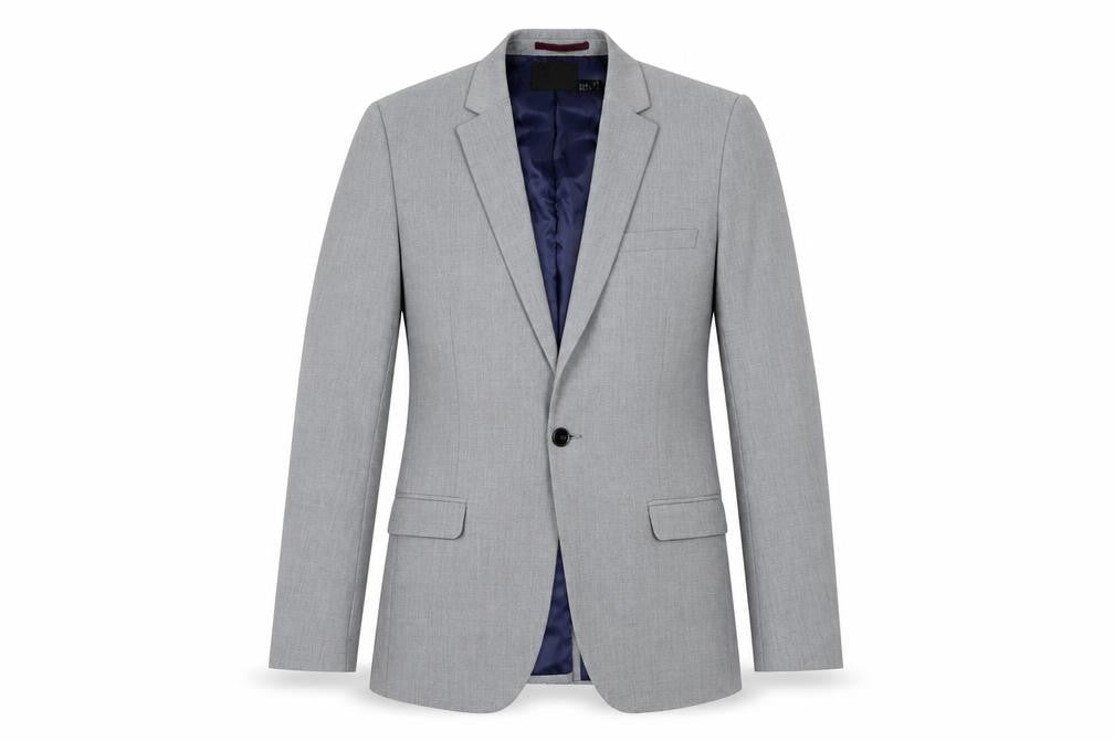 Front view of ASOS Men's Grey Blazer Regular Fit, size 36R