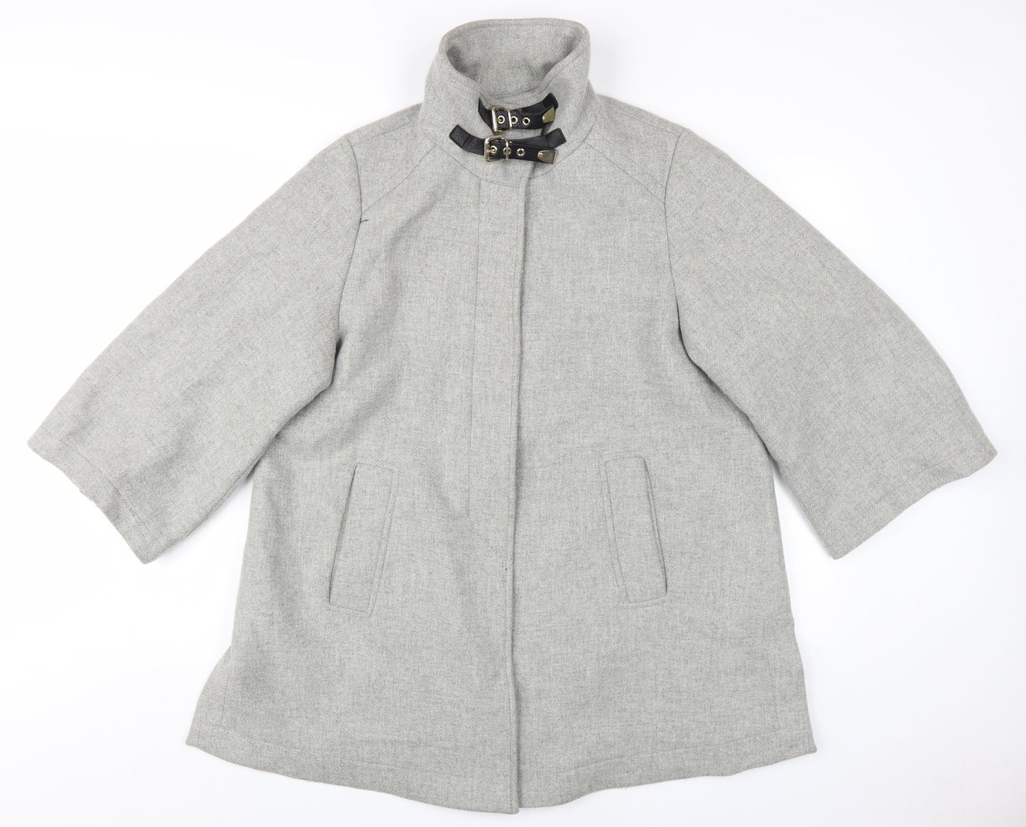 Zara Women's Grey Mid-Length Coat Size 14