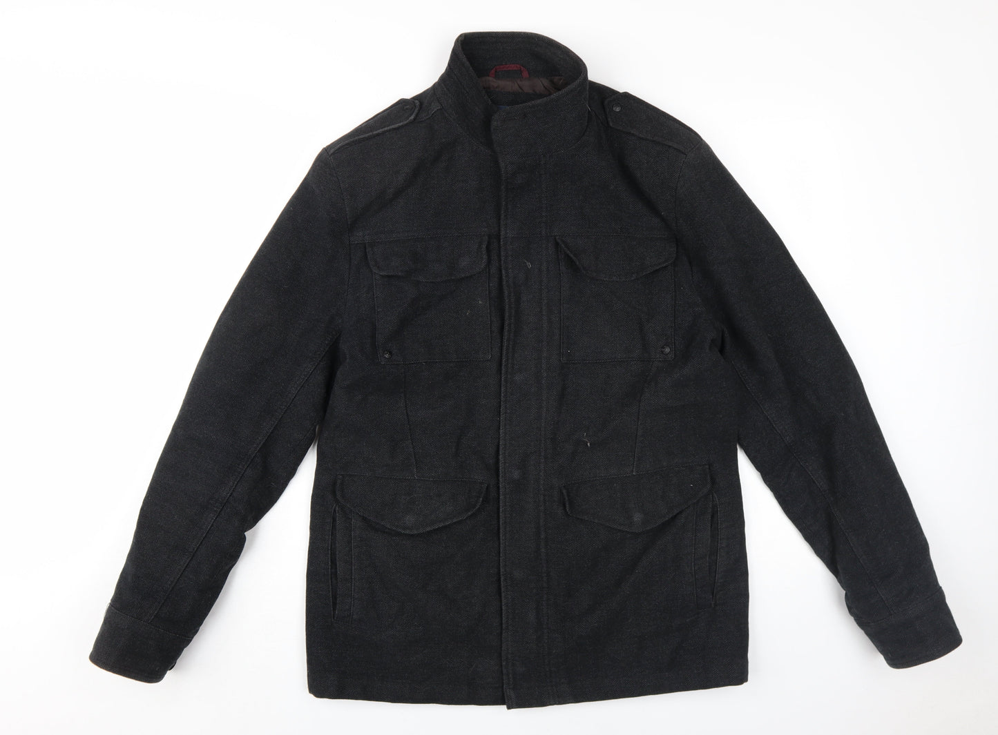 Next Men's Black Military Jacket Medium