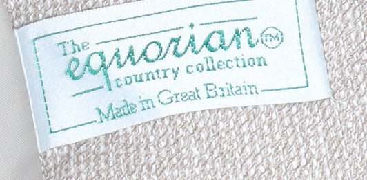 Equorian Beige Two-Button Wool Silk Blazer - Size 16