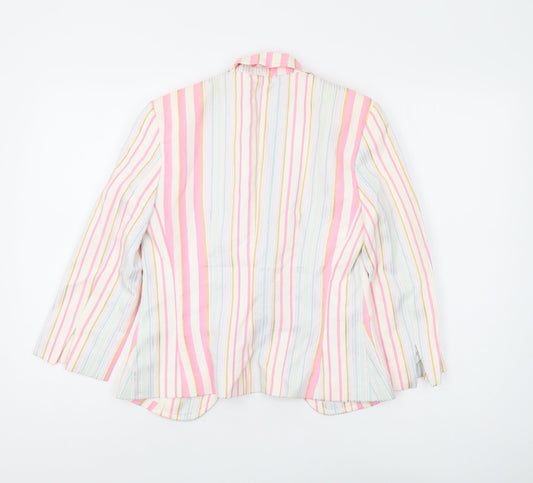 Zara Women Multicoloured Striped Blazer Size 7