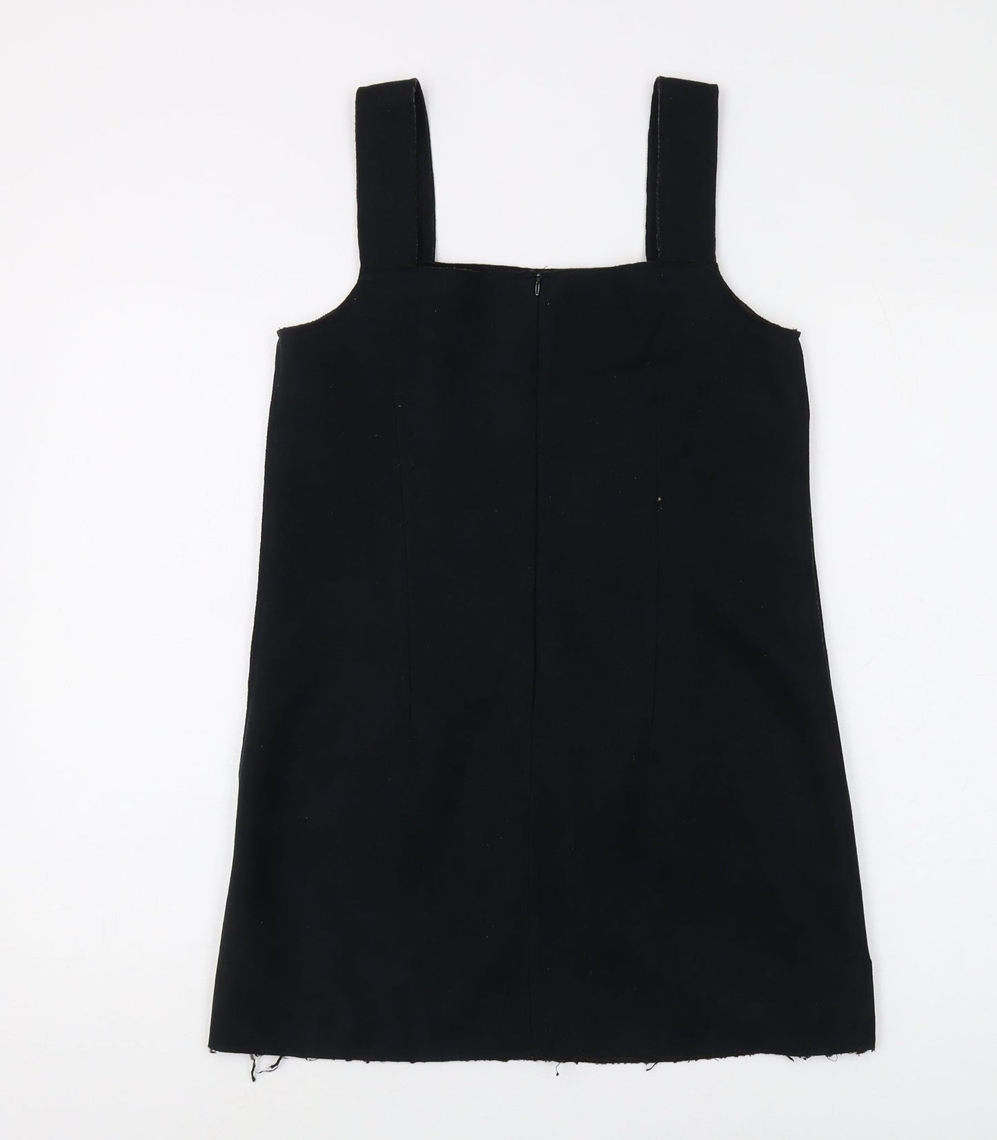 Boohoo Women’s Black Floral Pinafore Dress, Size 4
