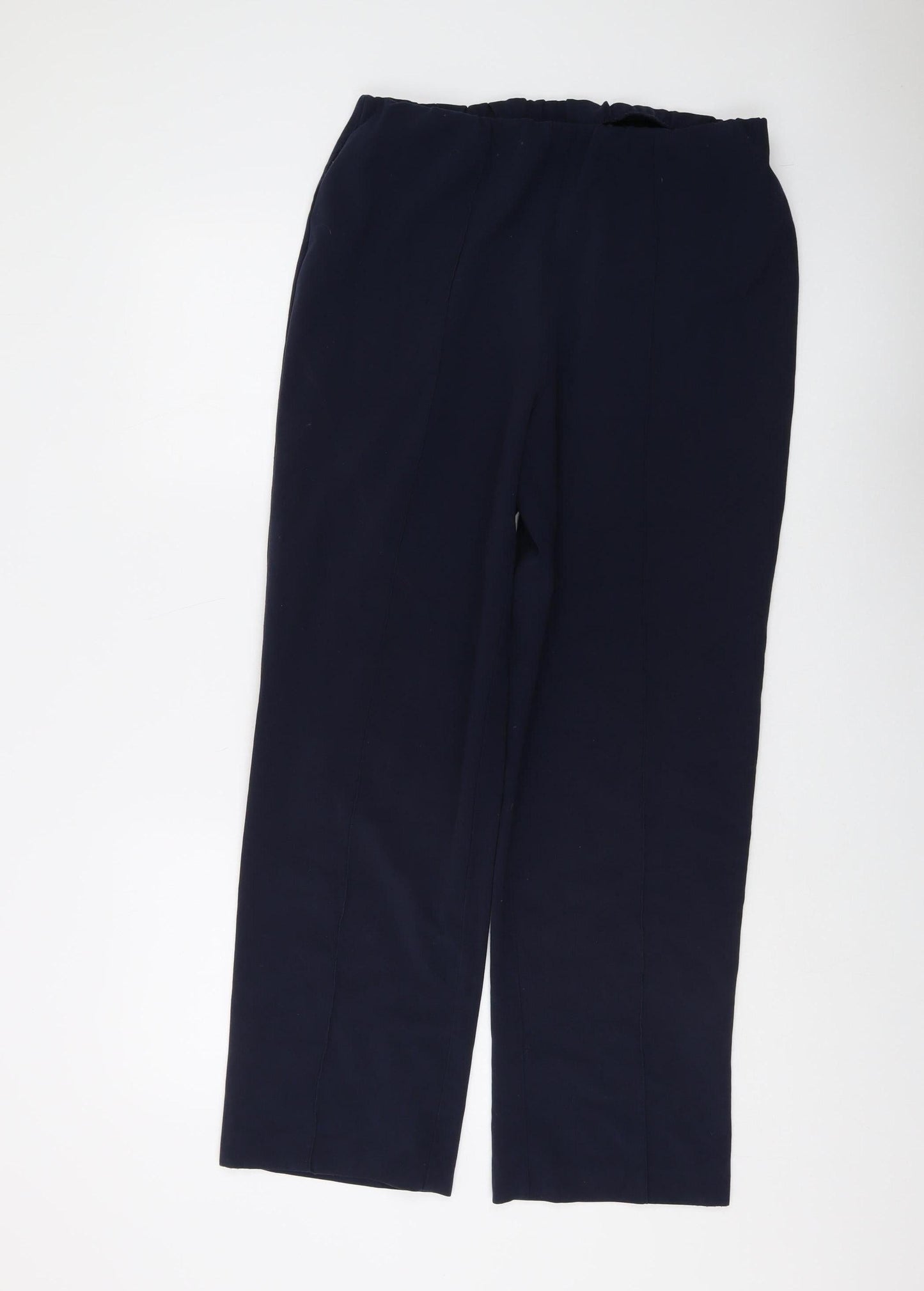 EWM Women's Blue Straight Trousers Size 14