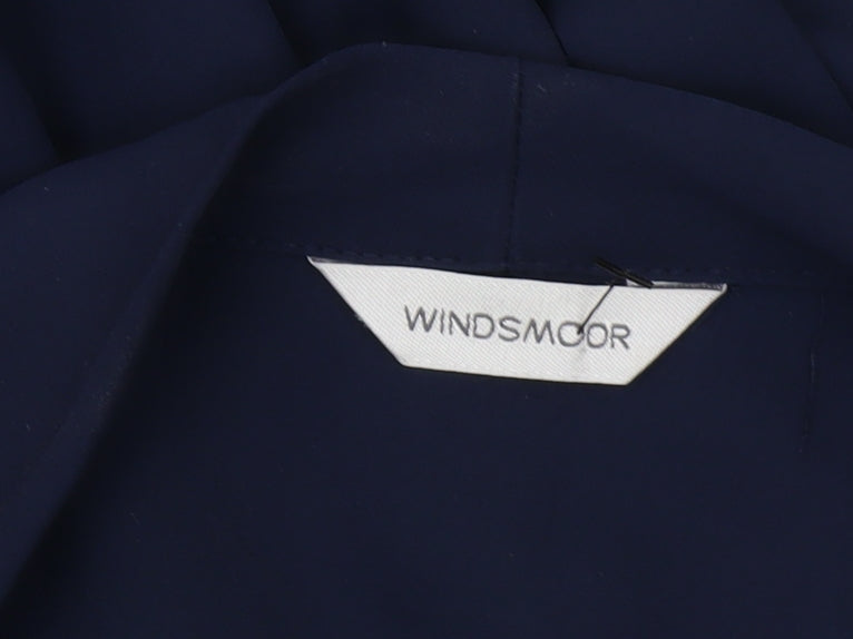 Windsmoor Women's Blue Wrap Blouse Size 12 for Business & Casual