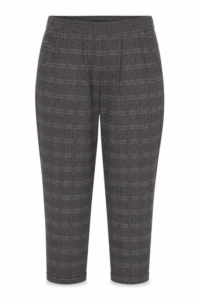 Jacqueline de Yong Women's Black Checked Trousers XL