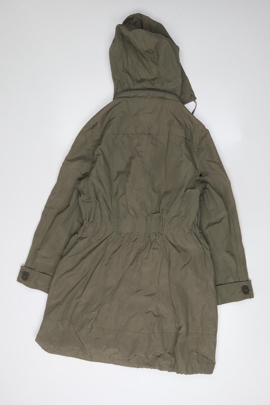 Marks and Spencer Women's Green Parka Jacket Size 8