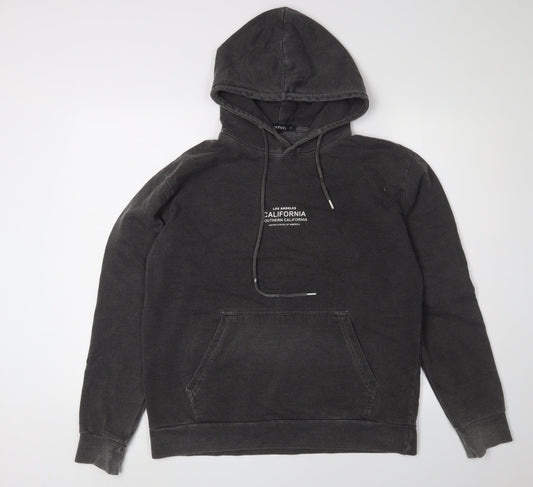 Boohoo Men’s Black Pullover Hoodie Size S