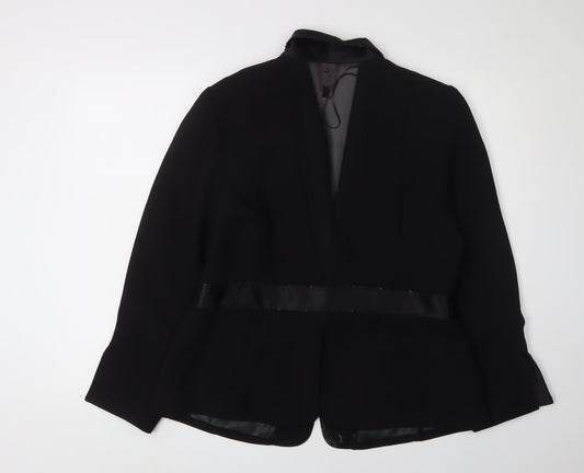 J Studio Women's Black Blazer Shawl Lapel Size 14