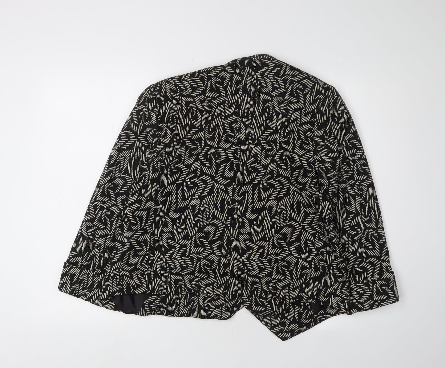 Principles Women’s Black Geometric Blazer Size 12