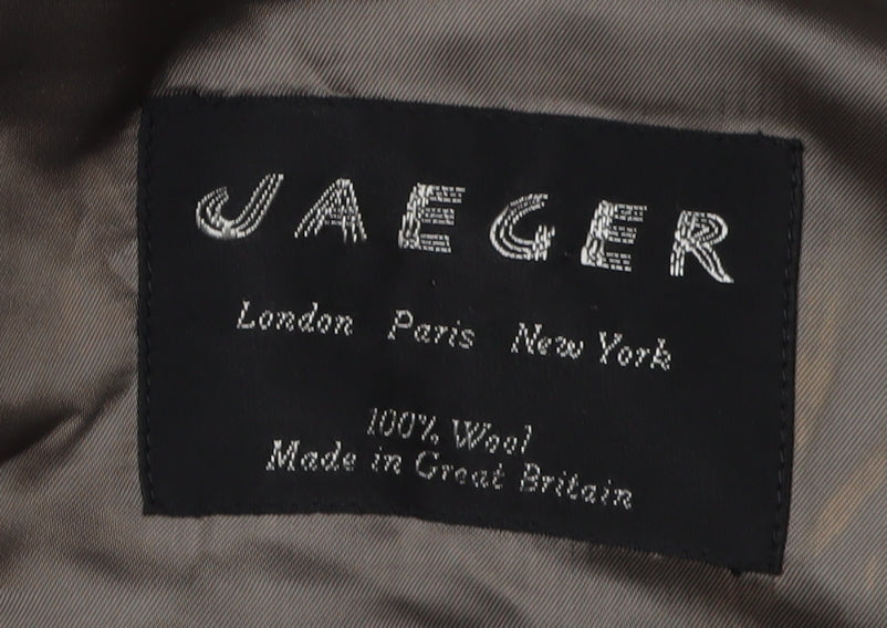 Jaeger Men's Grey Wool Blazer, Size 54L, Classic Fit