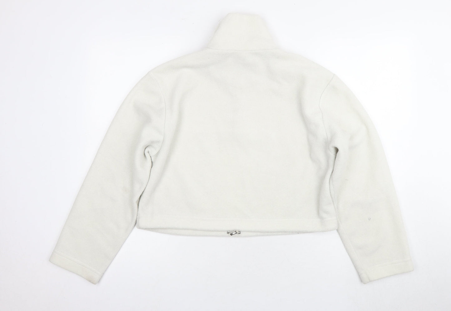 Monki Women's White 1/4 Zip Pullover Sweatshirt Size 12