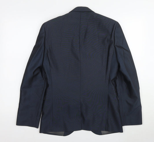 Next Men's Blue Slim Fit Blazer, Size 36S, Business