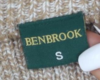 Benbrook Men's Beige Aztec Knit Full Zip Jumper S