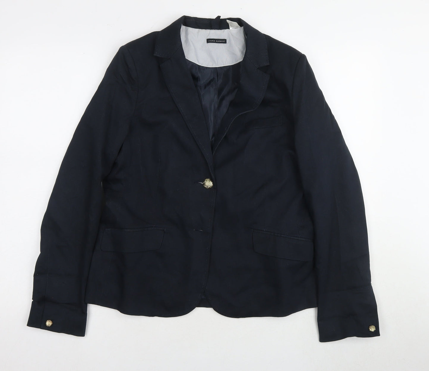 Laura Clement Women's Black Blazer UK 12 Lined