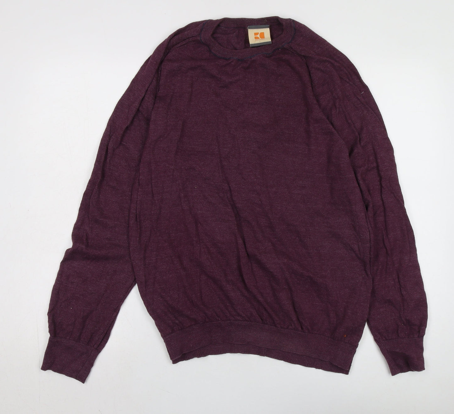 Boss Orange Men's Purple Pullover Jumper 2XL Knit