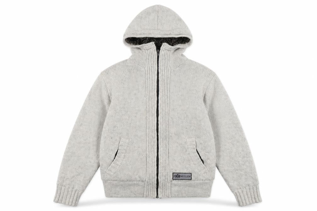 Asylum Men's Grey Hooded Jacket Size M Regular Fit