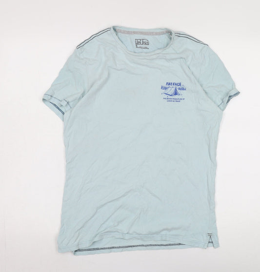 Fat Face Unisex Blue Cotton T-Shirt Size S