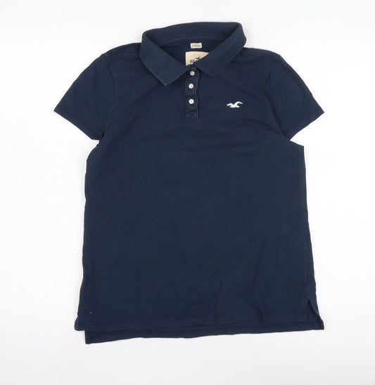 Hollister Blue Polo Shirt, Unisex Adult L, Casual Style