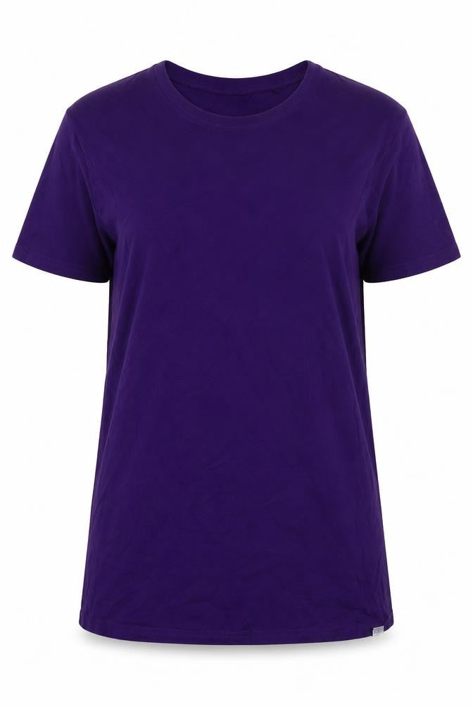 Pull&Bear Unisex Purple Basic T-Shirt, Size 12, Crew Neck