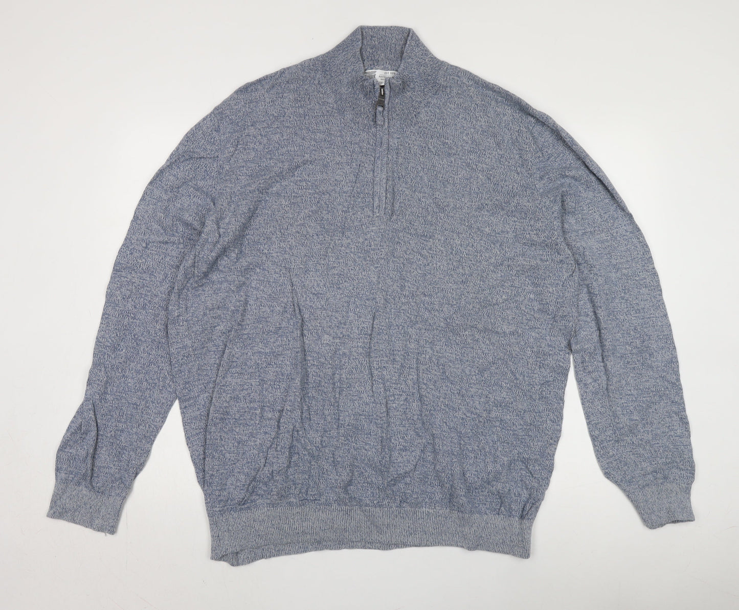 1989 Men's Blue 2XL Pullover High Neck Jumper