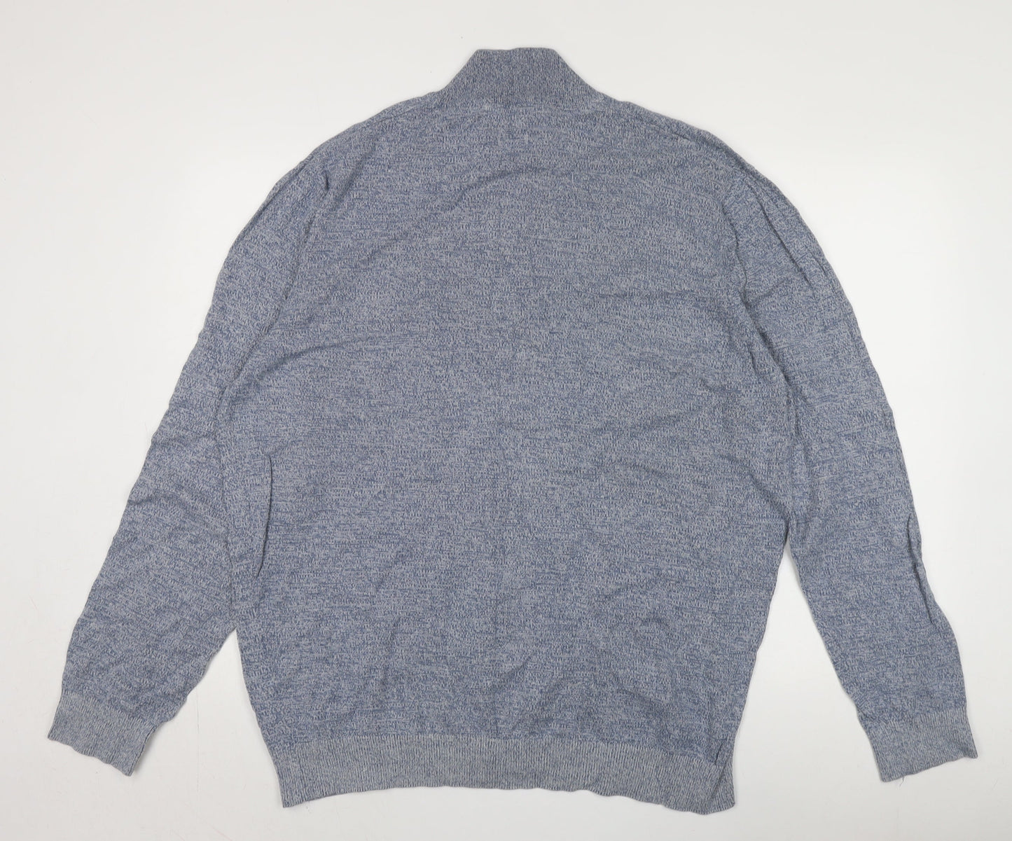 1989 Men's Blue 2XL Pullover High Neck Jumper