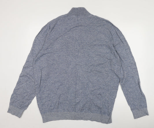 1989 Men's Blue 2XL Pullover High Neck Jumper