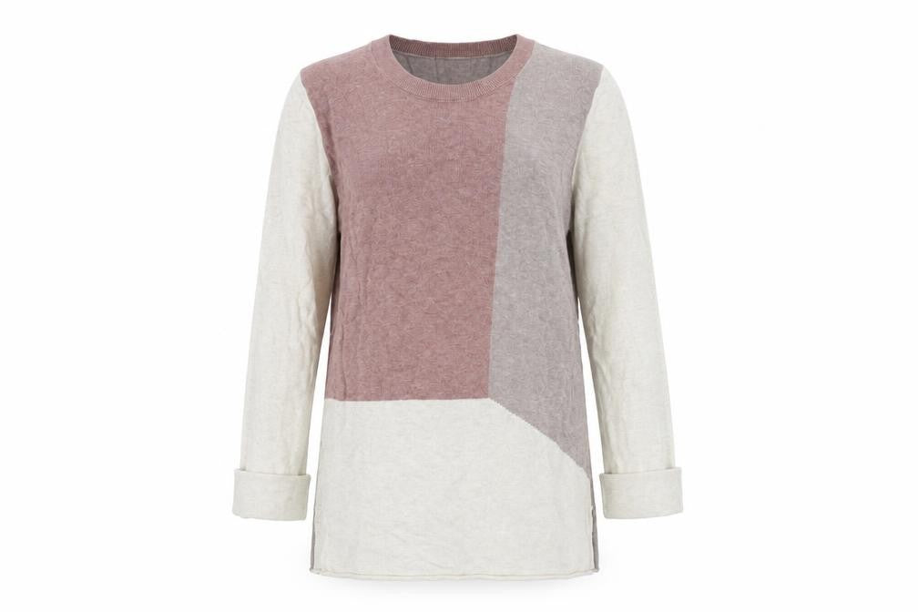 Womens UK S Relaxed Poetry Multicoloured Tunic Tight-Knit