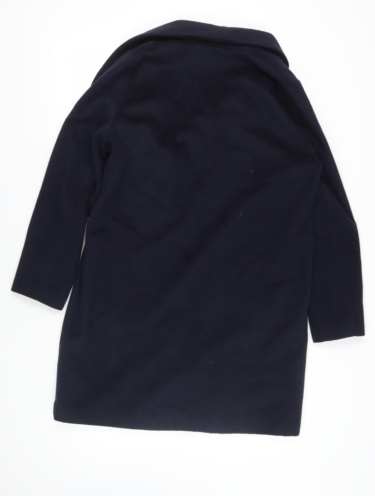 Wallis Women's Black Overcoat M Regular Fit Wool Blend