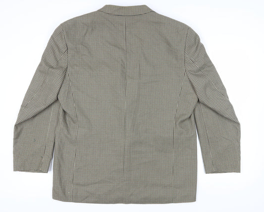 Zantos Men's Check Blazer, 46R, Brown, Business Casual
