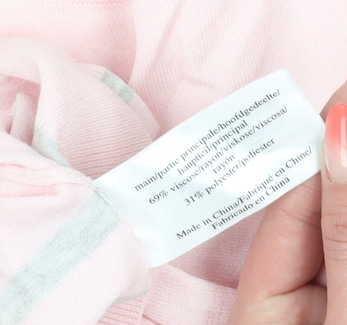 Laura Ashley Women's Pink Polka Dot Pullover Jumper UK 14