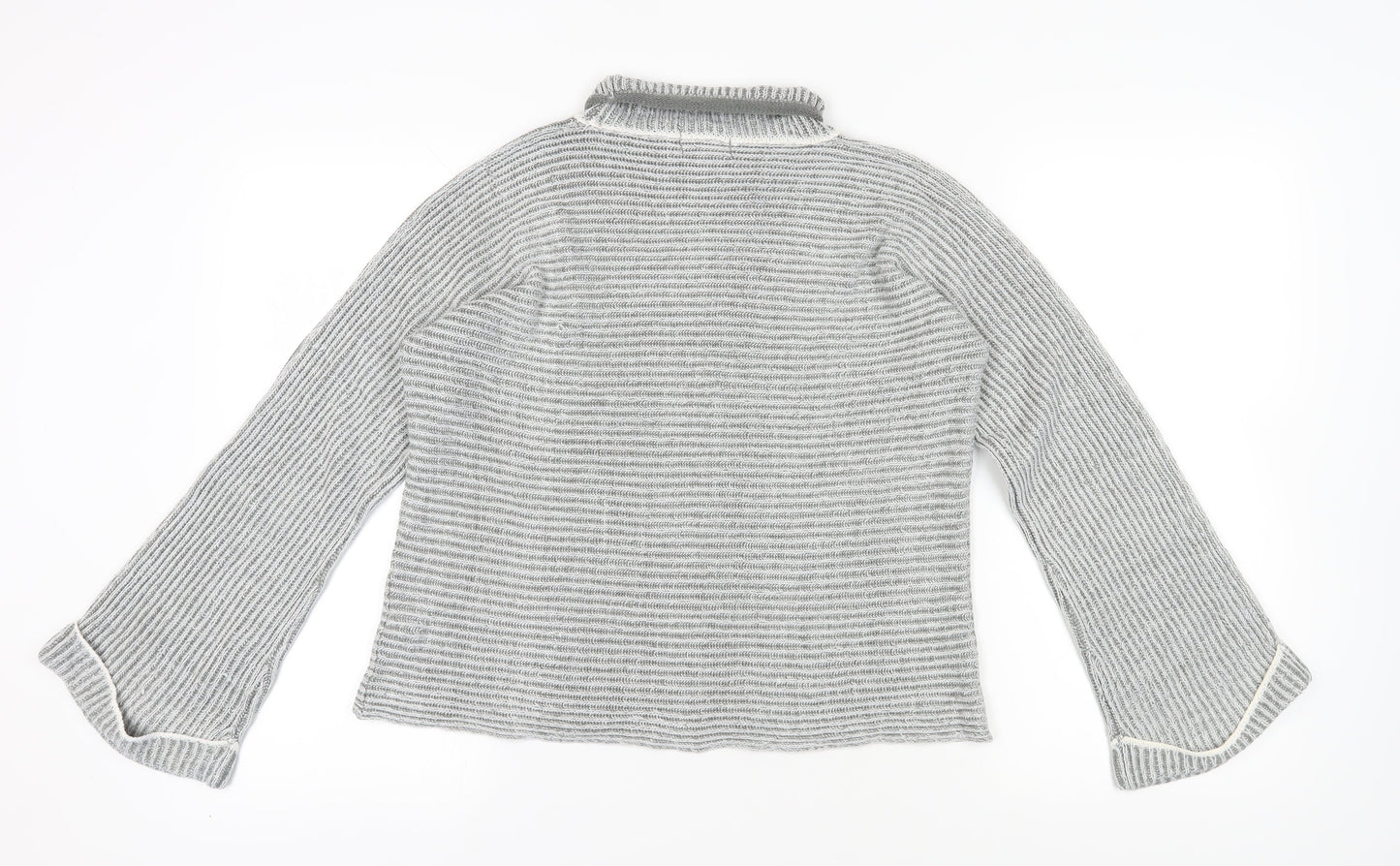 QED London Women's Grey Roll Neck Pullover Jumper