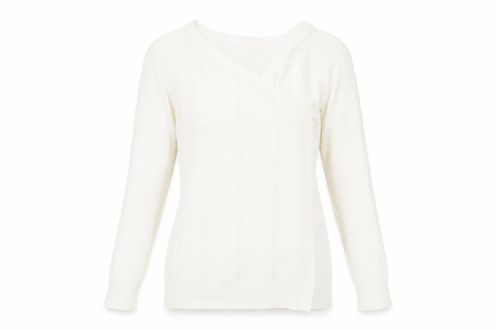 Next Women's Ivory Knit Jumper, Size 10, V-Neck
