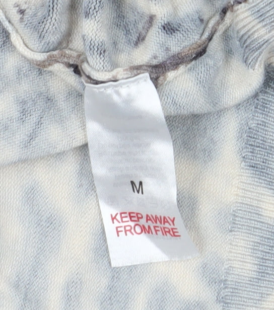 BM Collection Women's Multicoloured Animal Print Top M