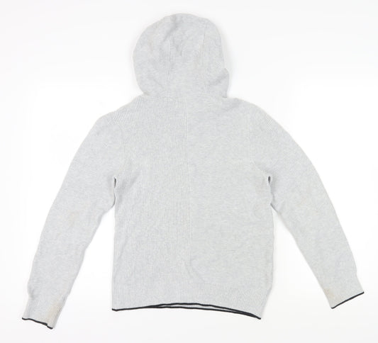 Next Boys Grey Pullover Hoodie, 11 Years, Cotton, Hooded