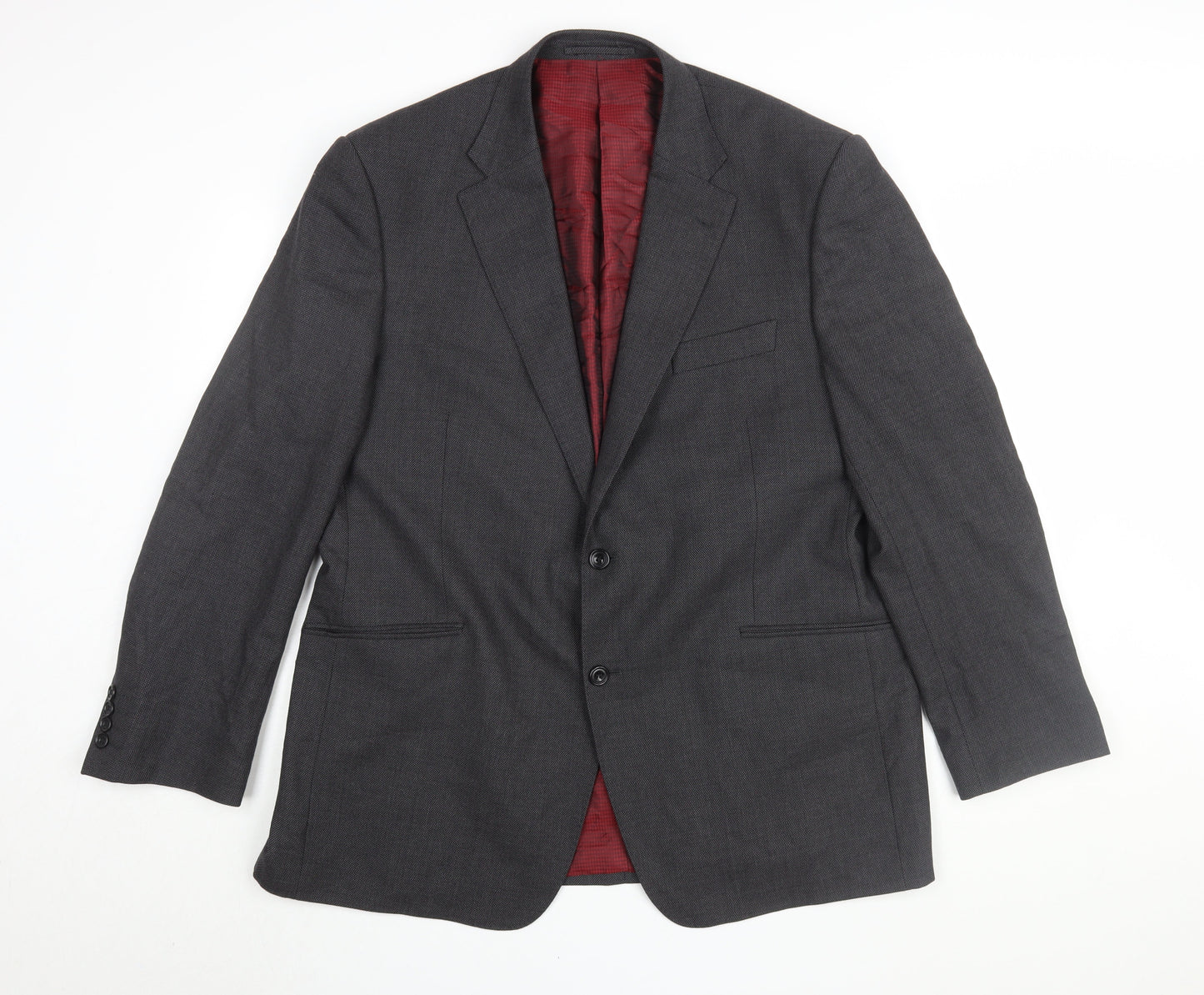 Marks and Spencer Men's Black Wool Blazer, 44R, Formal