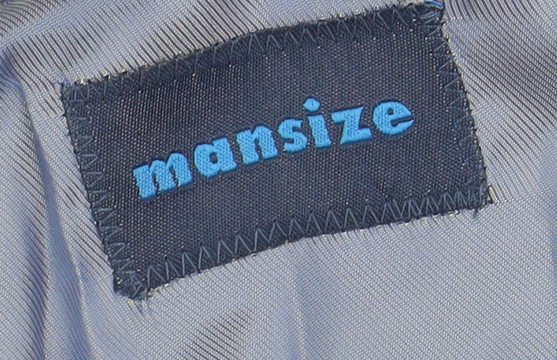 Mansize Men's Grey Blazer, Size 48R, Classic Wool Blend