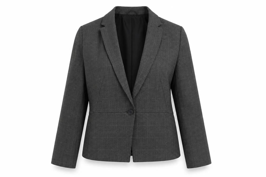 Marks and Spencer Women Grey Check Suit Jacket Size 16