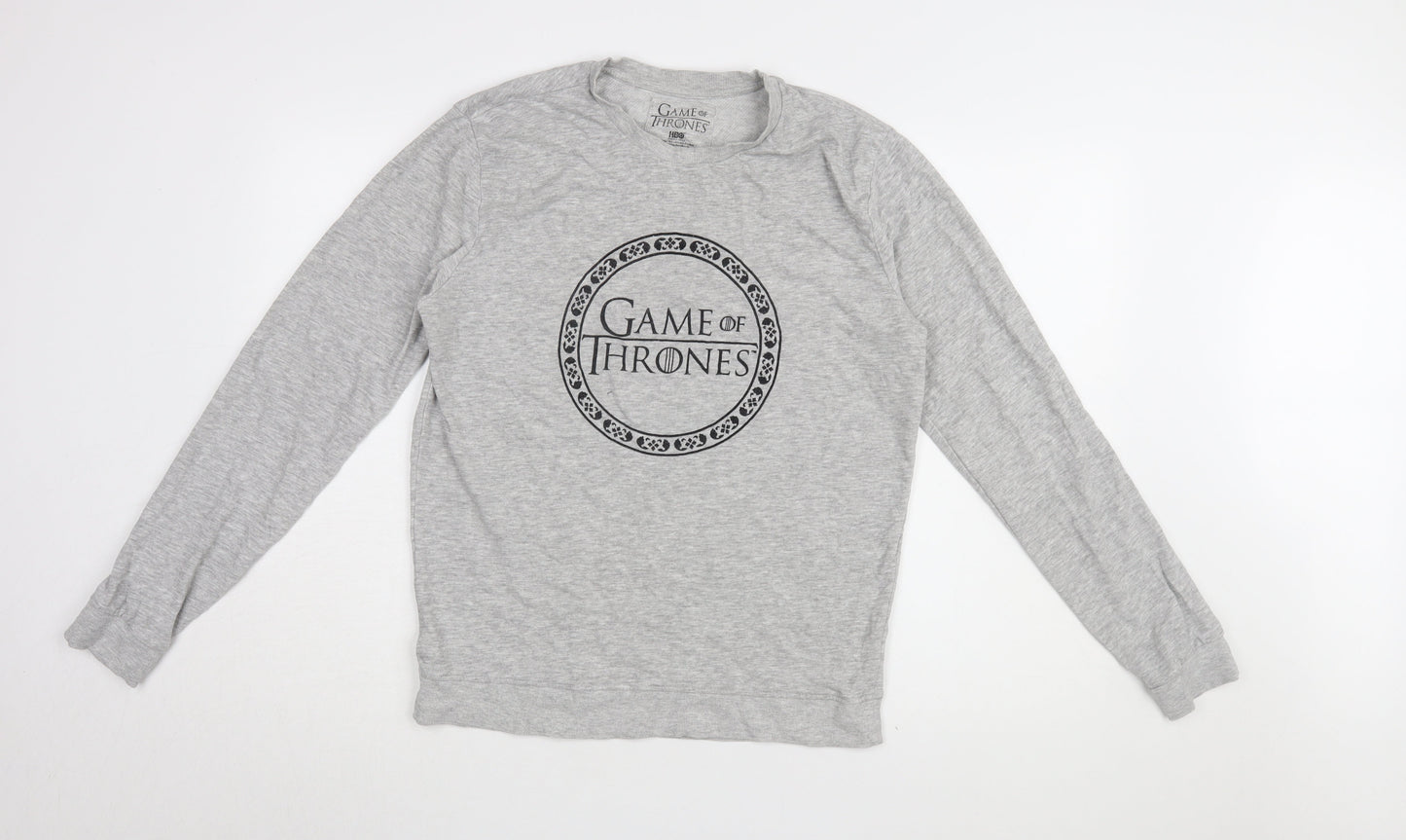 Game of Thrones Grey Unisex M Pullover Sweatshirt