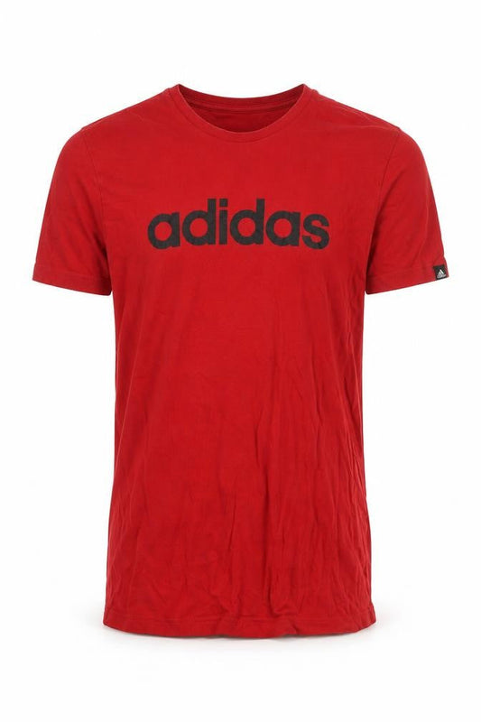 Mens UK Size S adidas Red  Cotton T-Shirt