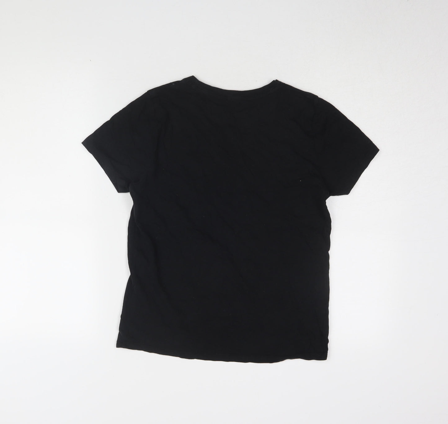 Hollister Women's Black Cotton T-Shirt, Size S, Casual Classic