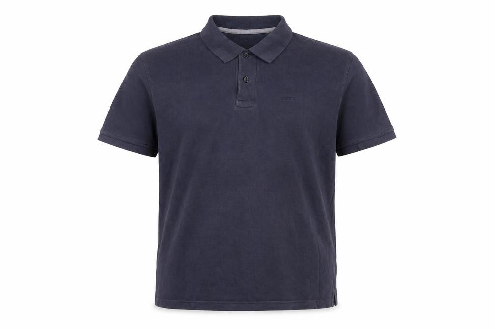 Mexx Men's Blue Polo Shirt Size 12 Solid Cotton Casual