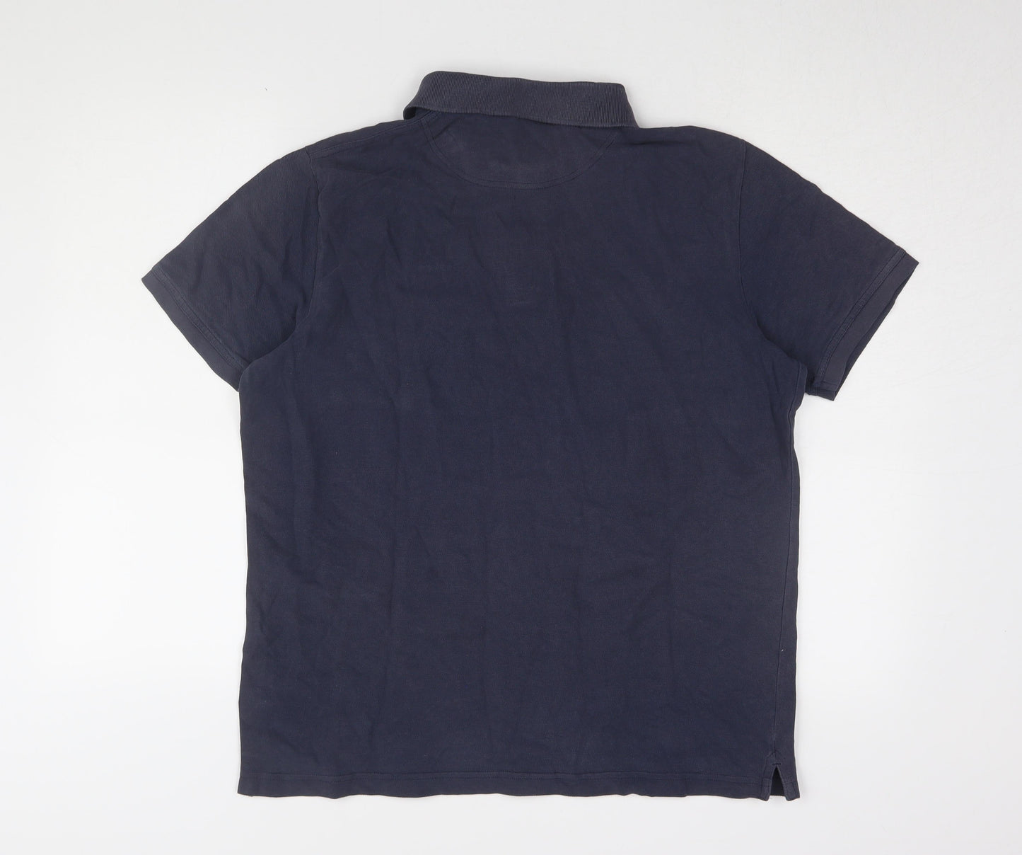 Mexx Men's Blue Polo Shirt Size 12 Solid Cotton Casual
