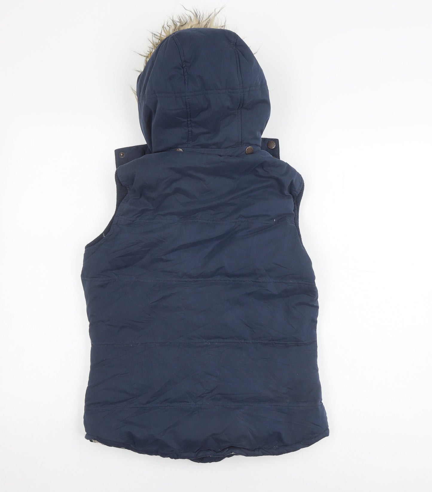 Fat Face Women's Blue Puffer Jacket Waistcoat Size 8