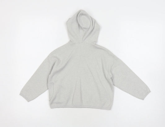 Zara Boys Grey Hooded Pullover Jumper 4-5 Years