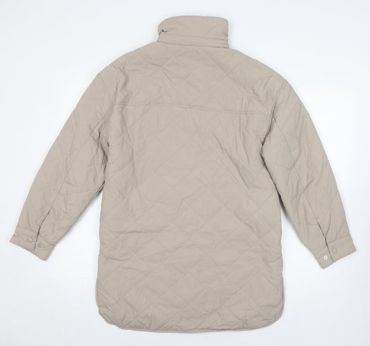 Marks and Spencer Women's Beige Quilted Long Jacket