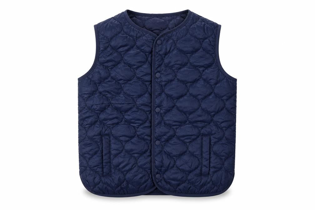 Front view of Marks & Spencer girls’ blue puffer jacket 12-13 years