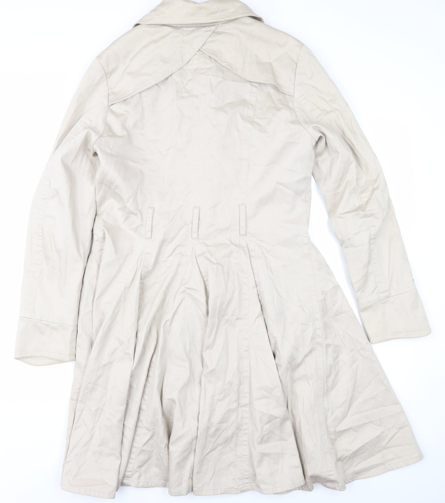 Lipsy Women's Beige Trench Coat, Size 10, Elegant Casual