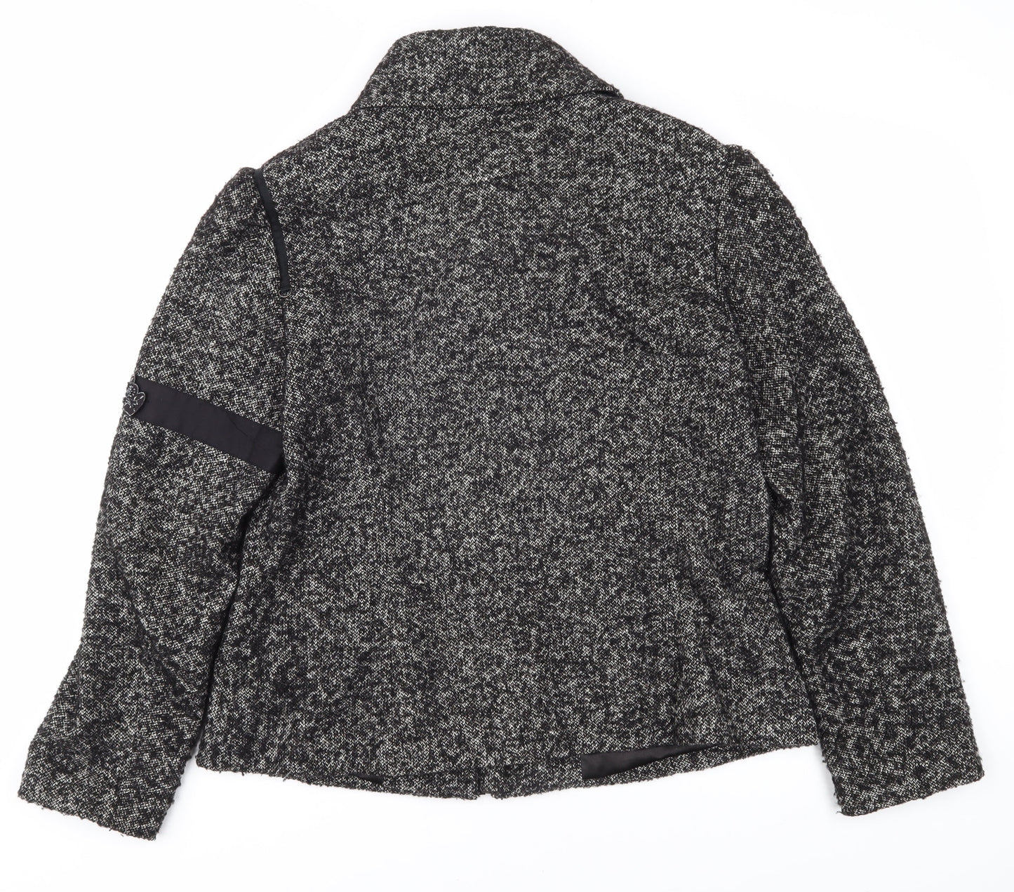 GIVe Women's Black Wool Biker Jacket - Size 5