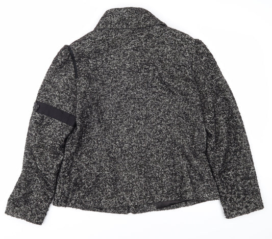 GIVe Women's Black Wool Biker Jacket - Size 5